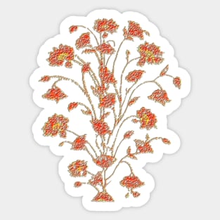 Antique Floral Art Sticker